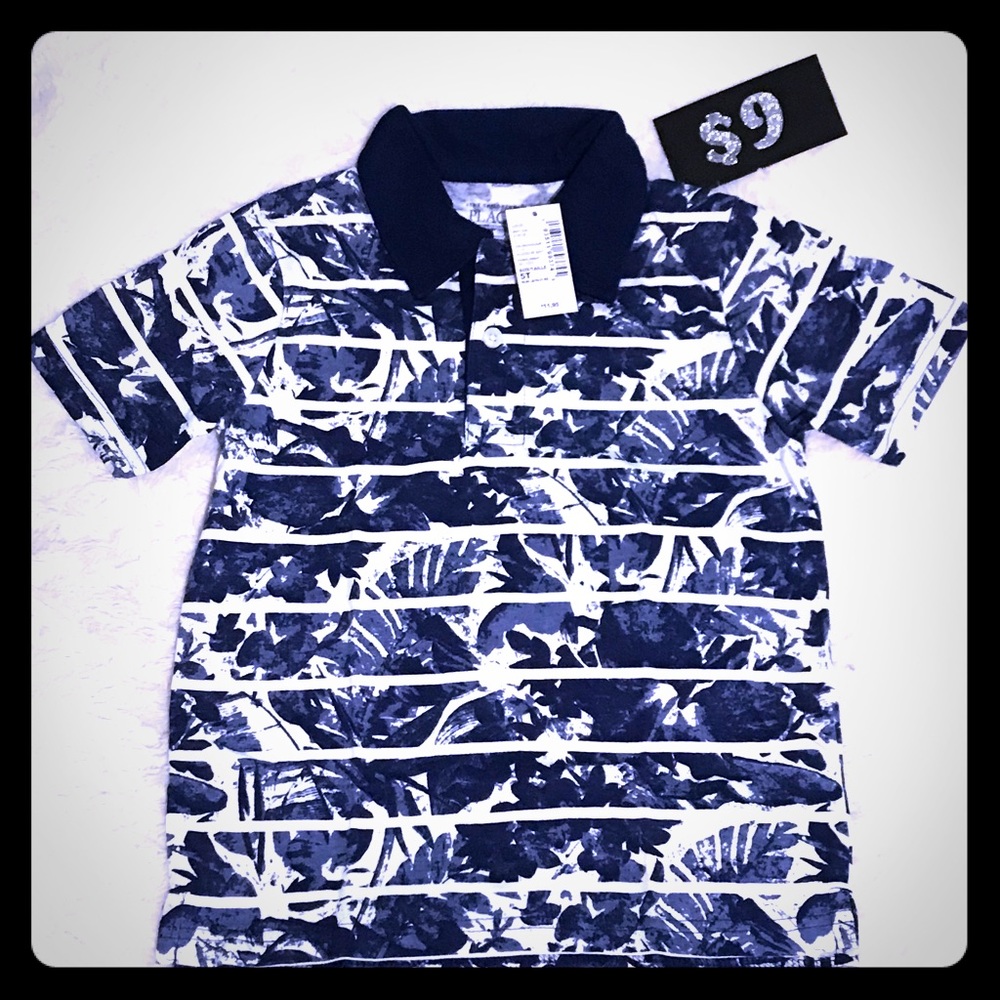 Boys 5T patterned Polo